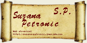 Suzana Petronić vizit kartica